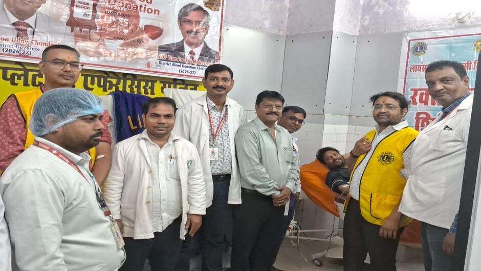 &nbsp;33 यूनिट रक्तदान कर लायंस क्लब वाराणसी सिटी ने निभाई सामाजिक जिम्मेदारी